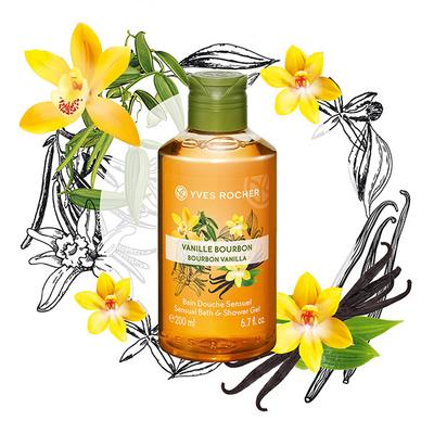 Yves Rocher Sensual Bath & Shower Gel Bourbon Vanilla 200 ml - Shower Gels & Body Wash