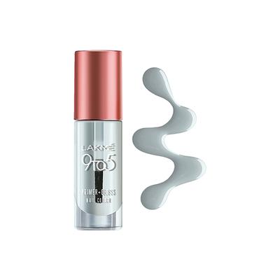 Lakme 9 To 5 Primer + Gloss Nail Color Top Coat 6 Ml - Nail Polish