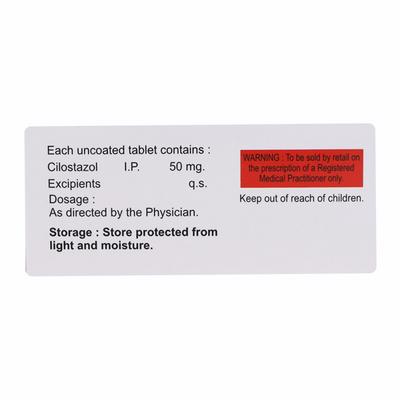 Vascilol 50mg Tablet 10'S - Intermittent Claudication-Per