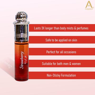 St. John Strawberry Attar Roll On - Pack of 2 x 8 ml - Men Deodorants/Roll-Ons