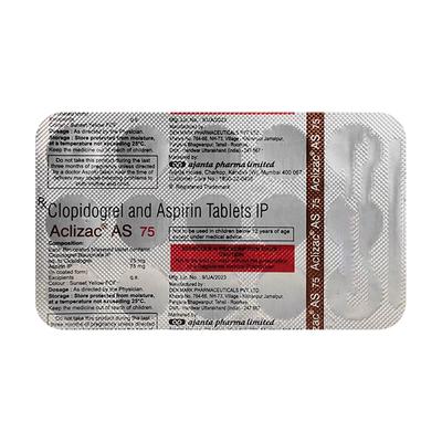 ACLIZAC AS 75 Tablet 15's - High Cholesterol-Dys