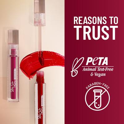 Swiss Beauty Stay On Matte Liquid Lipstick-Modest Red 2 gm - Liquid Lipsticks