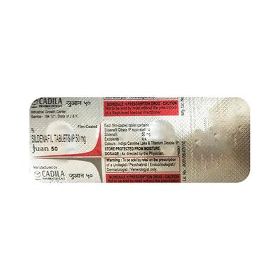 Juan 50mg Tablet 4'S - Impotence/Erectile Dysfunction (Ed)