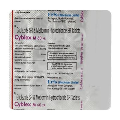 Cyblex M XR 60mg Tablet 15'S - Diabetes-Ant