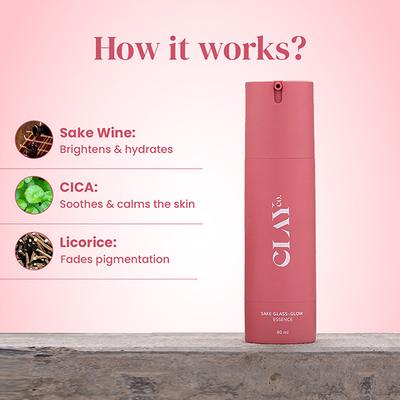 Clayco Sake Glass-Glow Essence 80 ml - Toners
