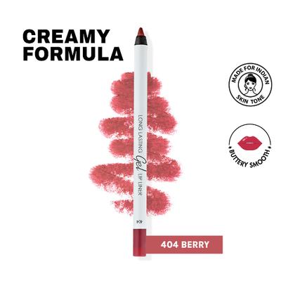 Lamel Long Lasting Gel Lip Liner 404-Berry 1.7 gm - Lip Liners