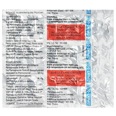 ZIPANT DSR Capsule 15's - Ulcer/Reflux/Flatulence-Aaa