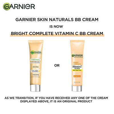 Garnier Skin Naturals Bright Complete Vitamin C BB Cream SPF24/PA+++ Protection 30gm - Bb & Cc Creams