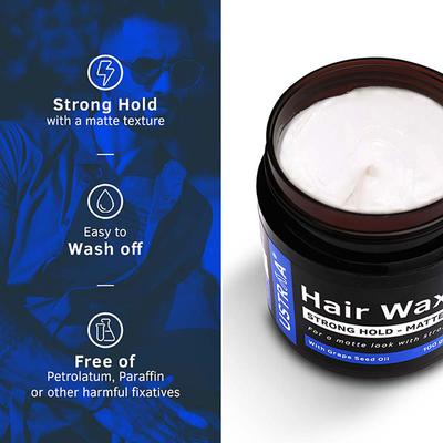 Ustraa Hair Wax Strong Hold for Men - Matte Look 100 gm - Hair Gels & Waxes