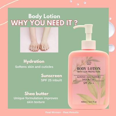 House of Beauty Deep Moisture Body Lotion with Sunscreen SPF 25+ with Niacin & Shea Butter 400ml - Body Sunscreen