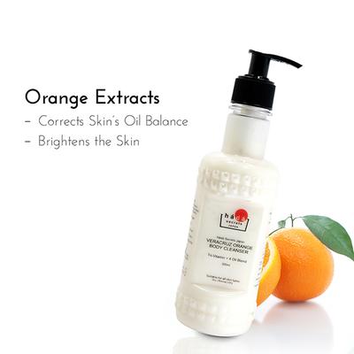 Hada Secrets Japan Veracruz Orange Body Wash with Tri-Vitamins, Milk Moisturizer and 4 Oils 300 ml - Shower Gels & Body Wash