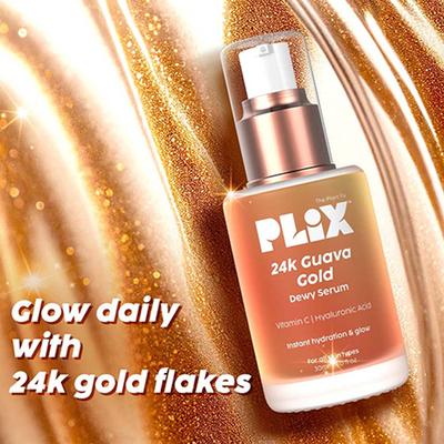 PLIX 24k Guava Gold Lightweight Serum with Vitamin C & Hyaluronic Acid, Face Serum & Primer for Glowing Skin 30 ml - Face Gels