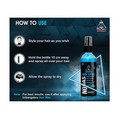 Urban Gabru No Gas Hair Spray - Enrich with Aloe Vera & Jojoba Oil 100 ml - Hair Sprays & Mists
