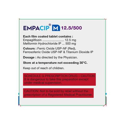 EMPACIP M 12.5/500 Tablet 10's - Diabetes-Ant