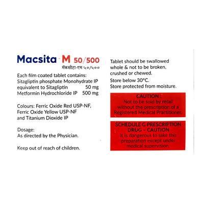 MACSITA M 50/500 Tablet 10's - Diabetes-Ant