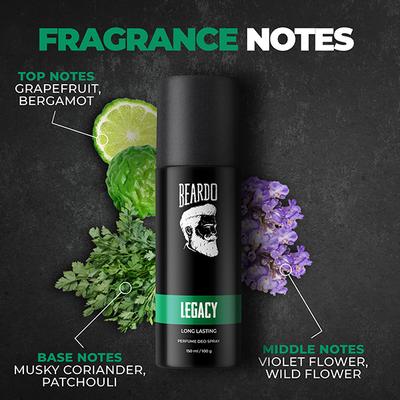 Beardo Legacy Perfume Deo Spray Long Lasting 150ml - Men Deodorants/Roll-Ons