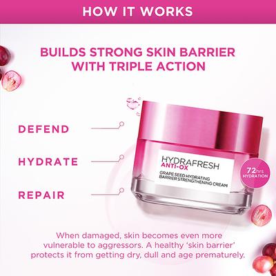 Hydra Fresh Anti-Ox Grape Seed Hydrating Barrier Strengthening Cream 50 ml - Face Moisturizers