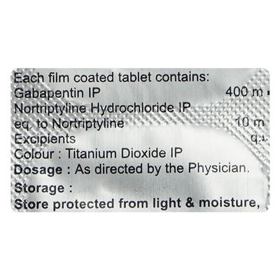 GABAQUIL NT 400 Tablet 10's - Neuropathic Pain-Dru