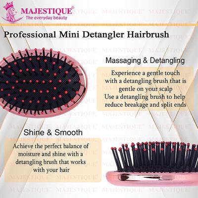 Majestique Mini Detangler Hair Brush, Massage Paddle for Adults and Kids - Color May Vary 1's - Hair Brushes