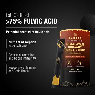 Bargad Himalayan Shilajit Honey Sticks - Cinnamon Flavour 30's - Speciality Medicines