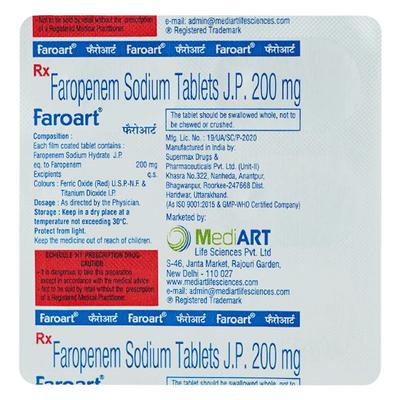 FAROART 200 Tablet 6's - Bacterial Infections-OBL