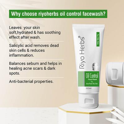 Riyo Herbs Oil Control Face Wash 100 ml - Face Washes