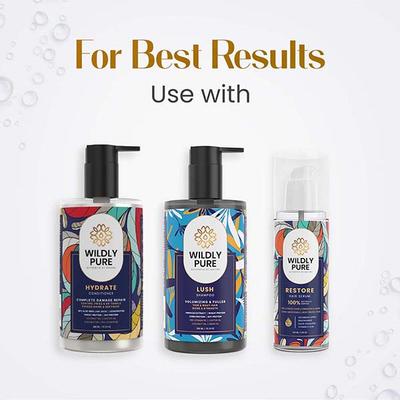 Wildly Pure Serene Hair Mask for Deep Conditioning Smoothening 12 Oils Plant Keratin Toxin 20 200 ml - Hair Masks & Packs