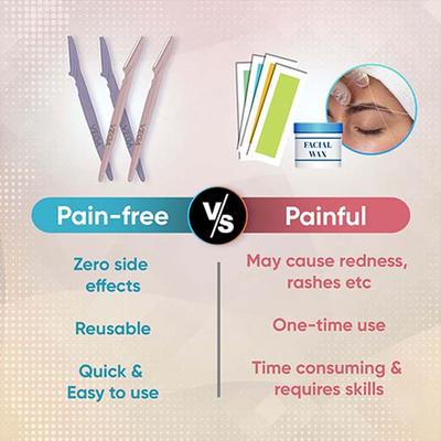 Vega Smooth Eyebrow Shaper for Women for Face, Eyebrows, Upperlips, Chin, Forehead, ESS-04 4's - Face & Eyebrow Razors