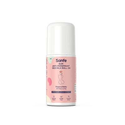 Sanfe Bum Anti-Perspirant Deo Milk Roll On - Witch Hazel & Peach Extracts 50 ml - Stretch Mark Cream