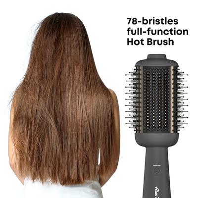 Alan Truman Blow Styling Brush-Blow Dryer Brush+Hair Straightener Hot Brush in One with Storage case 1's - Rollers & Curlers