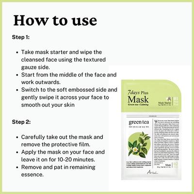 Ariul Ariul Seven Days Plus Mask Green Tea 20 ml - Sheet Masks
