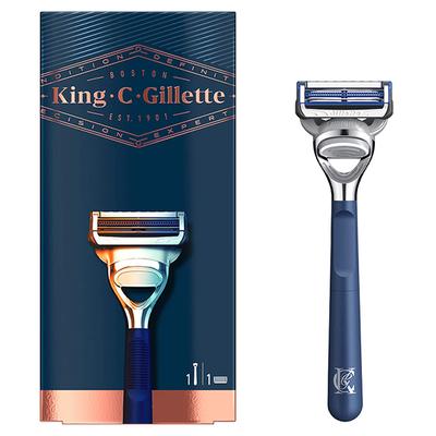 King C. Gillette Men's Neck Razor, for Sensitive Skin (Neck and Cheeks) with Built in Precision Trimmer for Shaping 1's - Razors & Cartridges