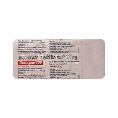 Urdiogem 300mg Tablet 10'S - Cholelithiasis/Gall Stones