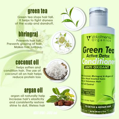 Volamena Active Detox Hair Conditioner - Green Tea 200 ml - Conditioners