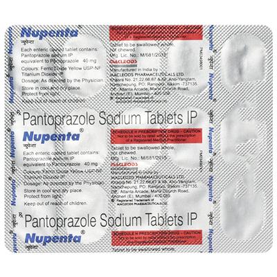 NUPENTA 40 Tablet 15's - Ulcer/Reflux/Flatulence-Aaa