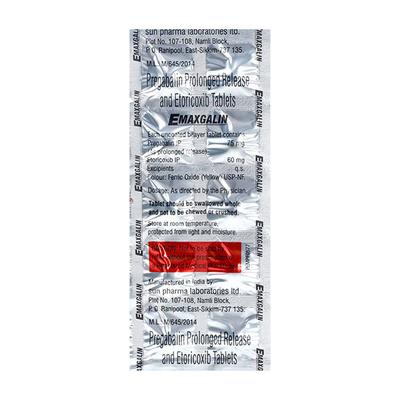 EMAXGALIN Tablet 10's - Neuropathic Pain-Dru