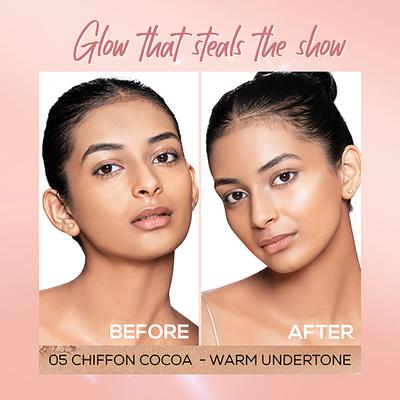 Renee Cosmetics Lumi Glow Highlighting Compact Chiffon Cocoa 9 gm - Compact Powder