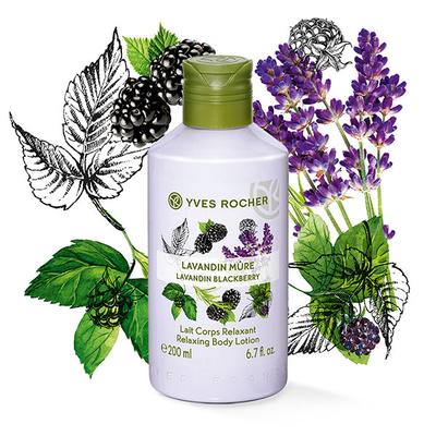 Yves Rocher Relaxing Body Lotion Lavandin Blackberry 200 ml - Lotions & Creams