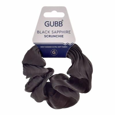 GUBB Hair Scrunchie for Women, Elastic Hair Band, Hair Tie - Black Sapphire 1's - Hair Clips/Bands