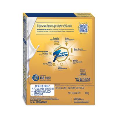 Nestle Nangrow 2- 6 years Milk Drink Powder - Creamy Vanilla (Refill Pack) 400 gm - Baby And Infant Supplements