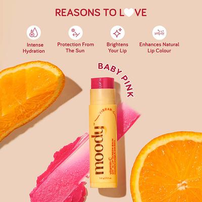 Moody Vitamin C SPF 15 Tinted Lip Balm - Baby Pink 5.8 gm - Lip Balms