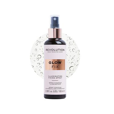 Makeup Revolution London Glow Fix Illuminating Fixing Spray 100ml - Highlighters & Illuminators
