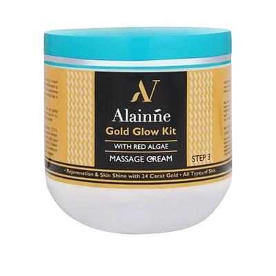 Alainne Gold Glow Kit with Red Algae Step3 Massage Creme 500 gm - Face Moisturizers