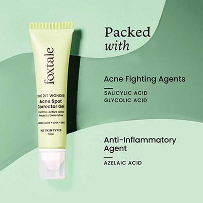 Foxtale One Zit Wonder Acne Spot Corrector Gel for Pimples 15 ml - Face Creams