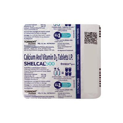 Shelcal-500 Tablet 15's - Calcium And Minerals