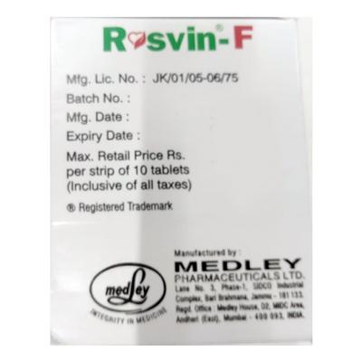 ROSVIN F Tablet 10's - High Cholesterol-Dys