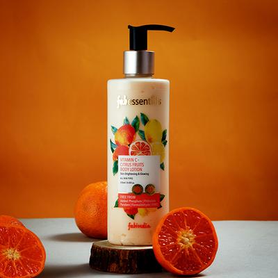 Fabessentials Vitamin C Citrus Fruits Body Lotion With Orange Oil, Lemon, Amla & Almond Oil 250 ml - Skin-Treatment