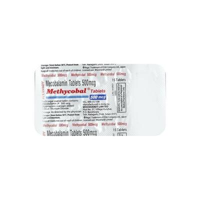 Methycobal 500mcg Tablet 15'S - Supplements-Vbc