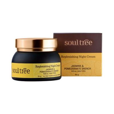 SoulTree Replenishing Night Cream - Jasmine & Pomegranate Drench 60 gm - Night Cream