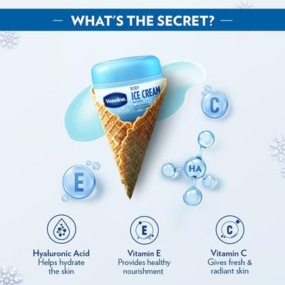Vaseline Body Ice Cream 165 gm - Lotions & Creams